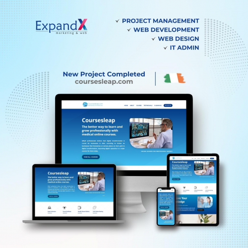 Web Development, Digital Strategy & Brand Management for Training/Courses Platform of a Ireland/UK/Bahrain-based client screenshot 1