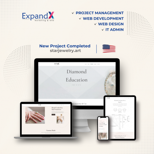 Web Development, eShop, Digital Strategy & Brand Management for a Diamonds and Jewelry art company for a USA-based client screenshot 1