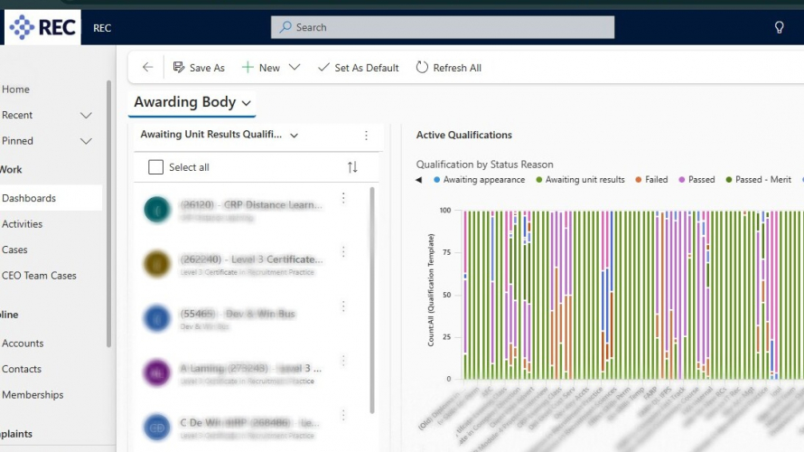 Custom Membership CRM for the Recruitment & Employment Confederation (REC) screenshot 1