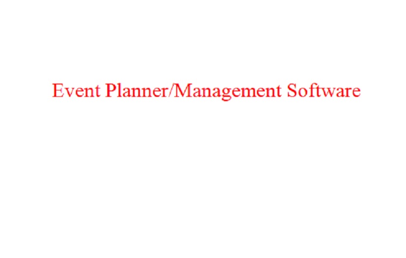 Event Planner/Management Software screenshot 1