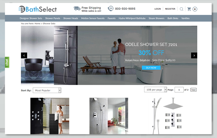 Website Development for BathSelect screenshot 1