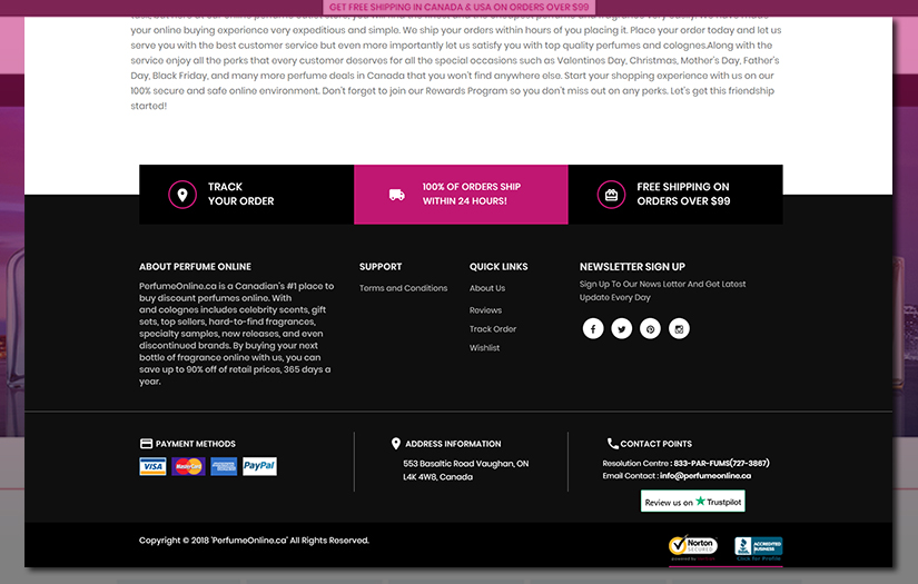 eCommerce Website Development for Perfume Online Canada screenshot 4