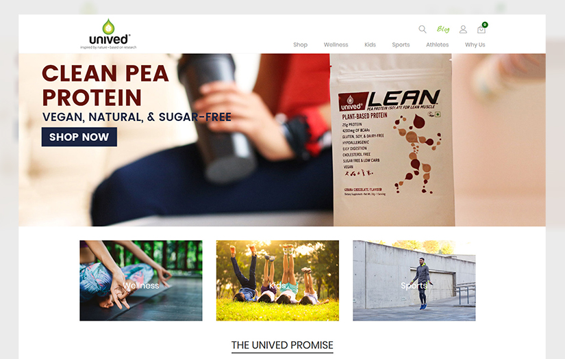 Unived eCommece Website Development screenshot 1