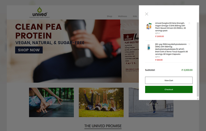 Unived eCommece Website Development screenshot 2