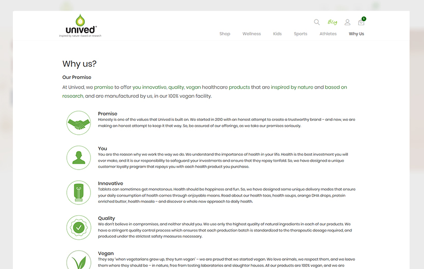 Unived eCommece Website Development screenshot 3