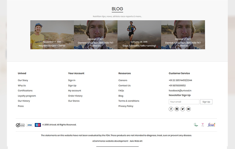 Unived eCommece Website Development screenshot 6