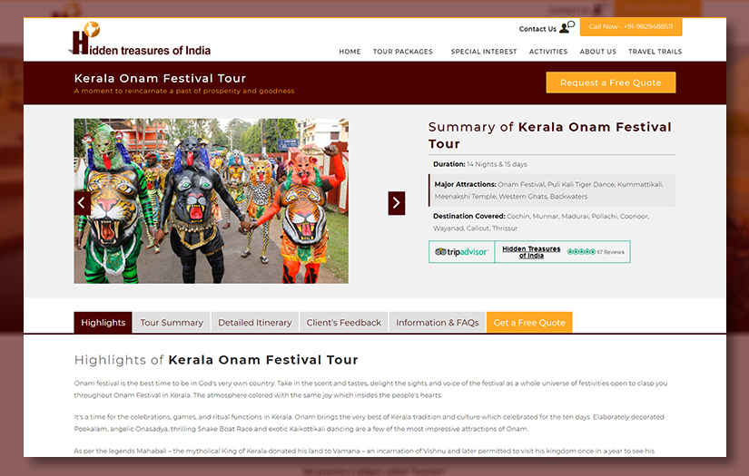 Website development for HTO India screenshot 3