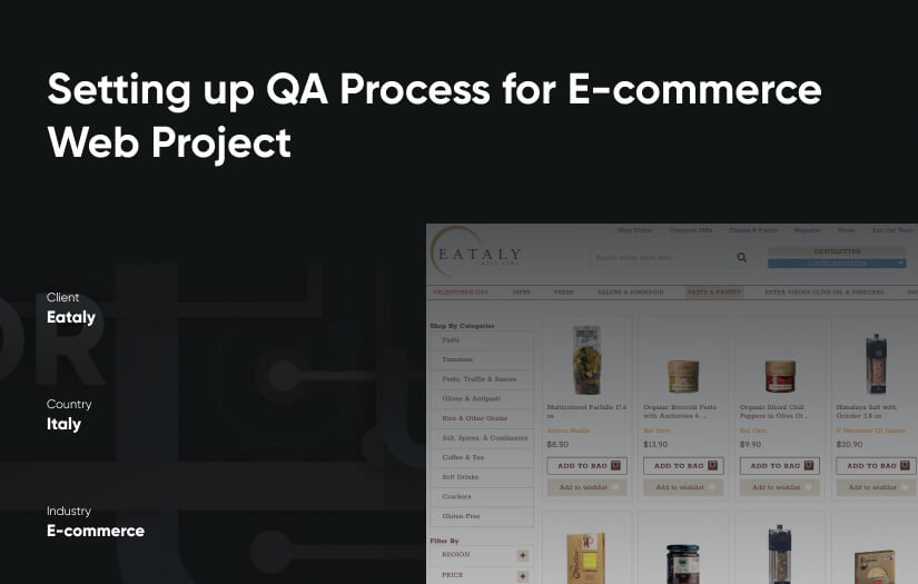 Setting up QA Process for E-commerce Web Project screenshot 1