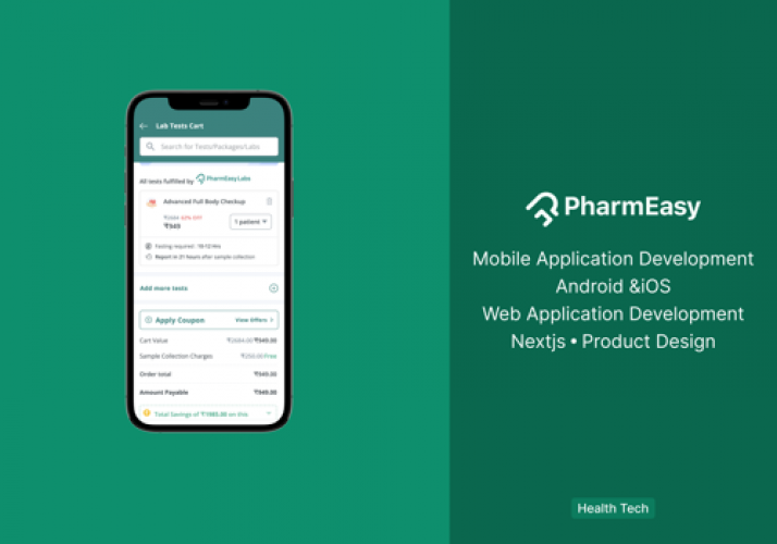Mobile & web application development for Pharmeasy screenshot 1
