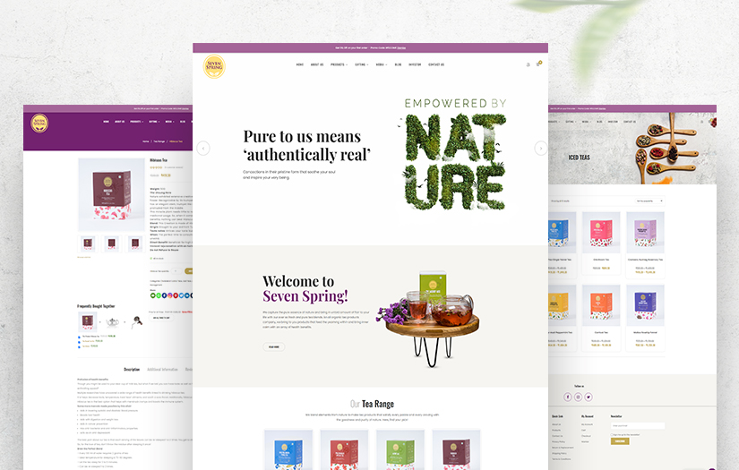 Sevenspring - E-commerce's WordPress Website screenshot 1