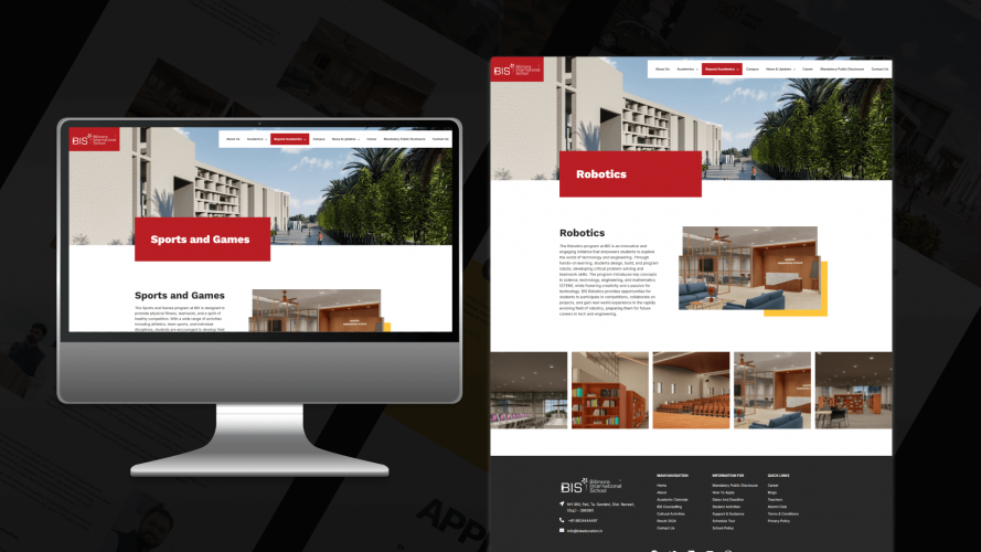 BIS School Website Design  & Development Services – UI/UX & Web Design screenshot 2