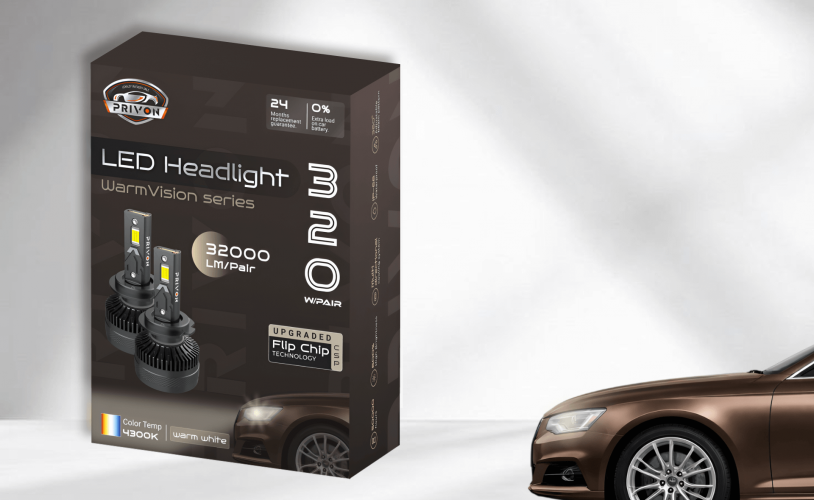 Box Packaging Design | Privon Car LED Headlight screenshot 3