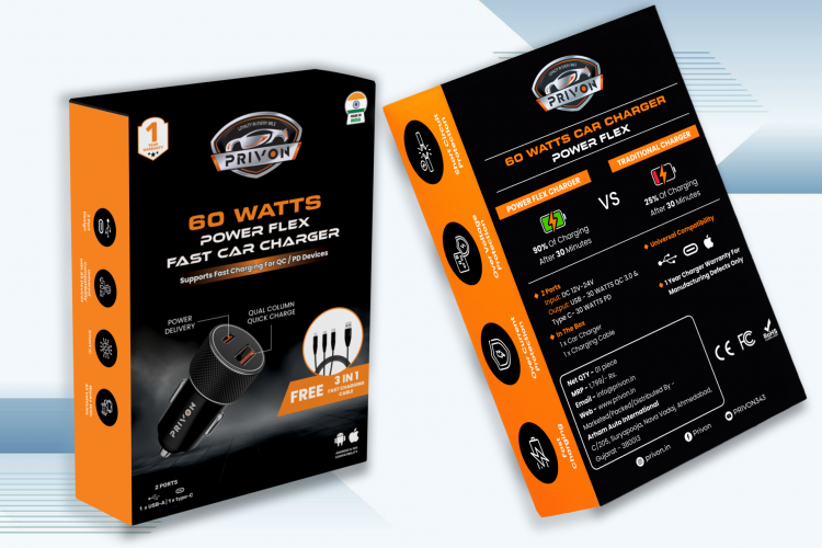 Fast Car Charger : Box Packaging Designing - PRIVON screenshot 2