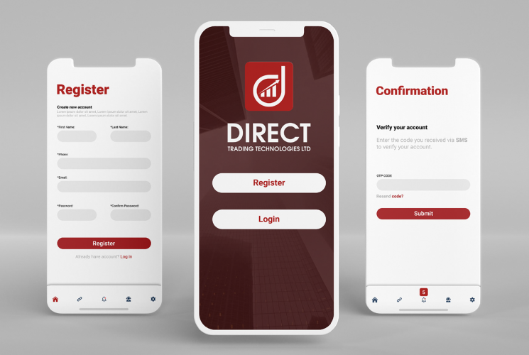 Direct Trading Technologies - DTT - Mobile Application screenshot 1
