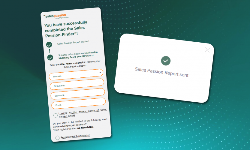 Passion Matching - Web Application screenshot 1
