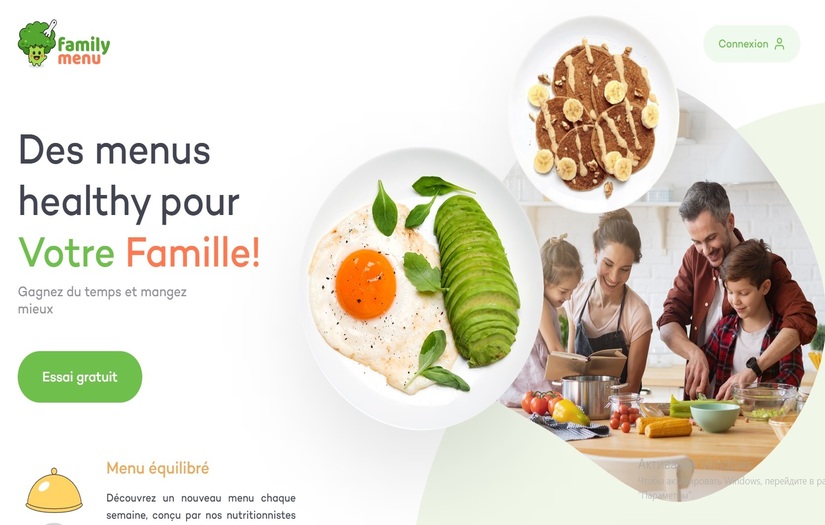 Food menu for the whole family Family Menu screenshot 1