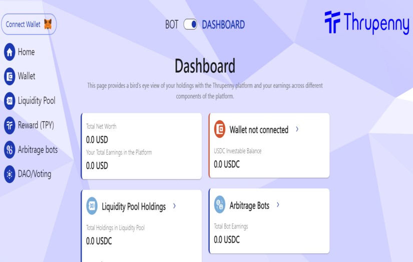 Thrupenny arbitrage bot screenshot 1