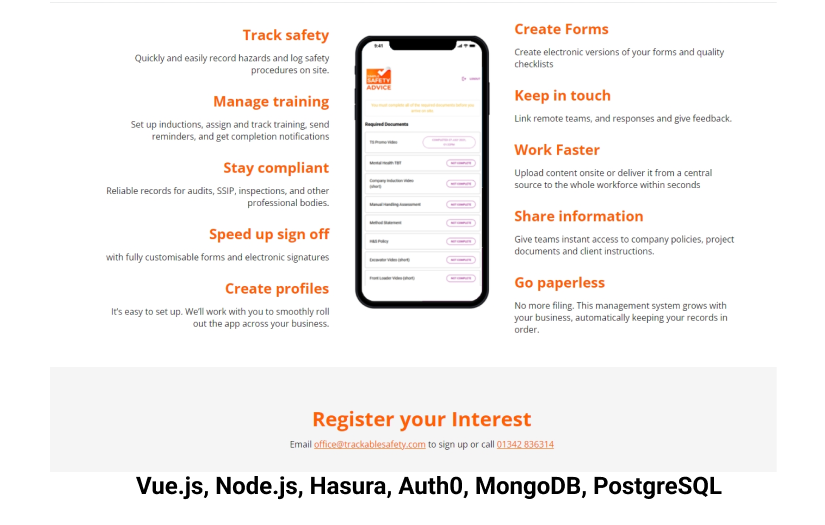 Intelligent Safety Tracking screenshot 1