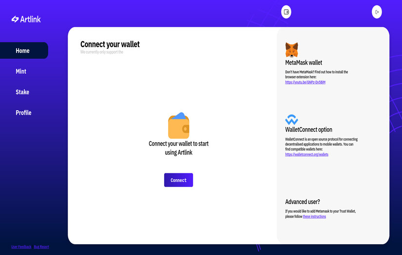 Development of custom NFT staking marketplace screenshot 1