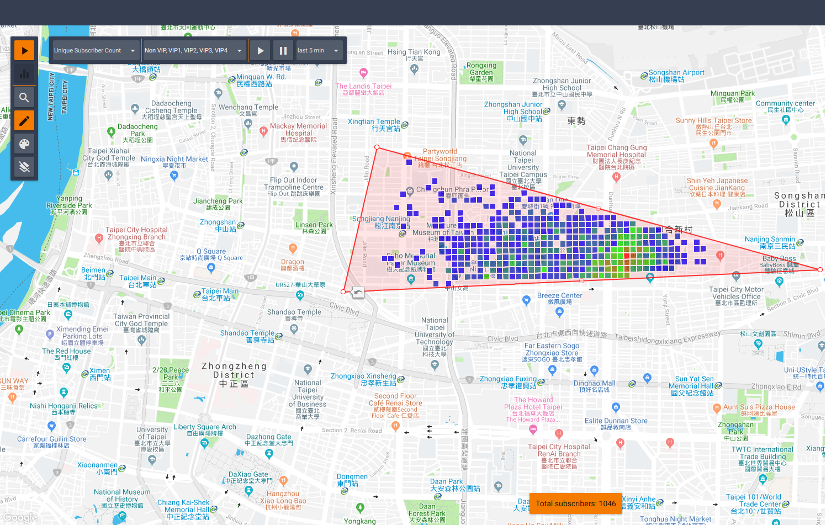 Real time subscriber monitoring platform screenshot 2
