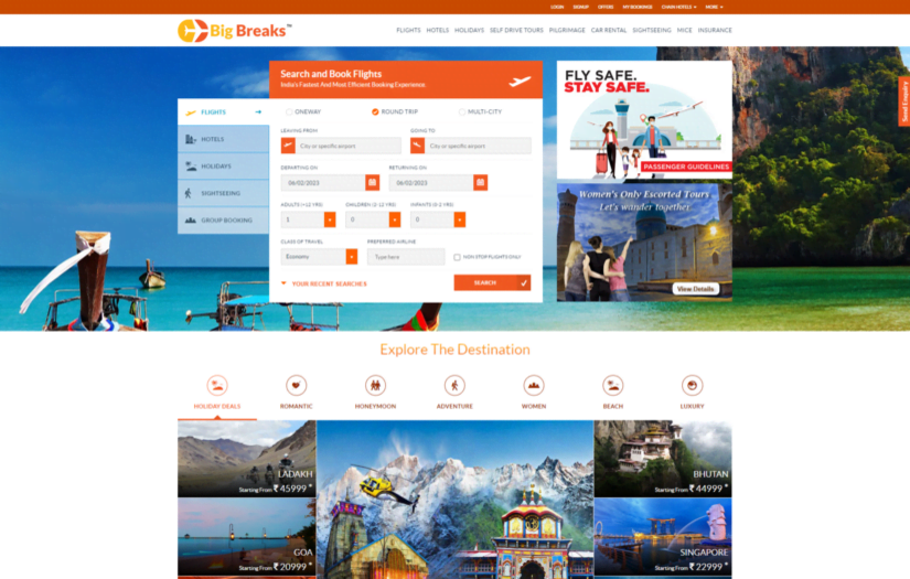 Big Breaks Travel Pvt. Ltd. screenshot 1
