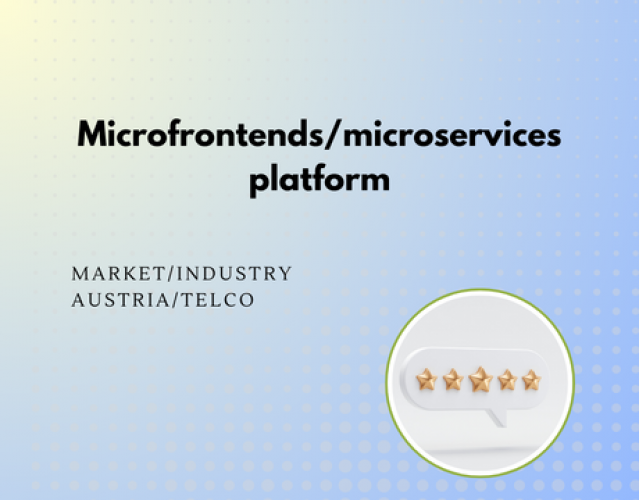 Microfrontends/microservices platform screenshot 1