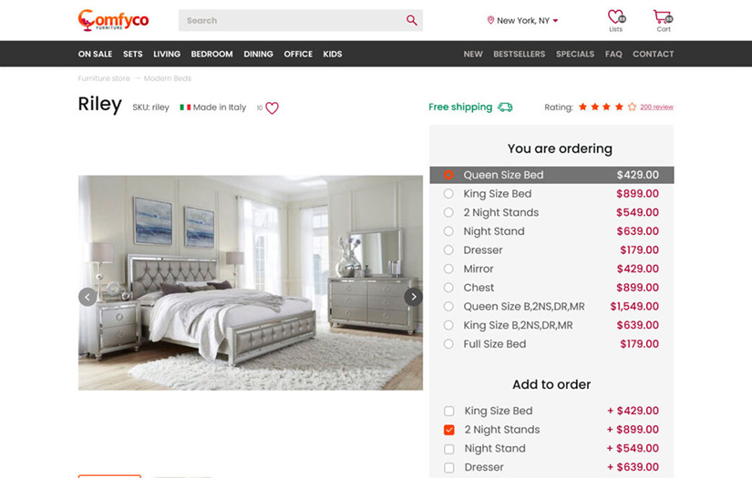 Furniture eCommerce website in New Jersey, USA screenshot 2