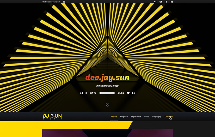 DJ Sun from the Dubai landing page screenshot 1