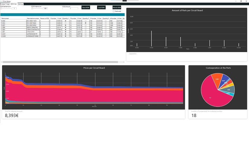 CCon Library Electronics component management screenshot 1