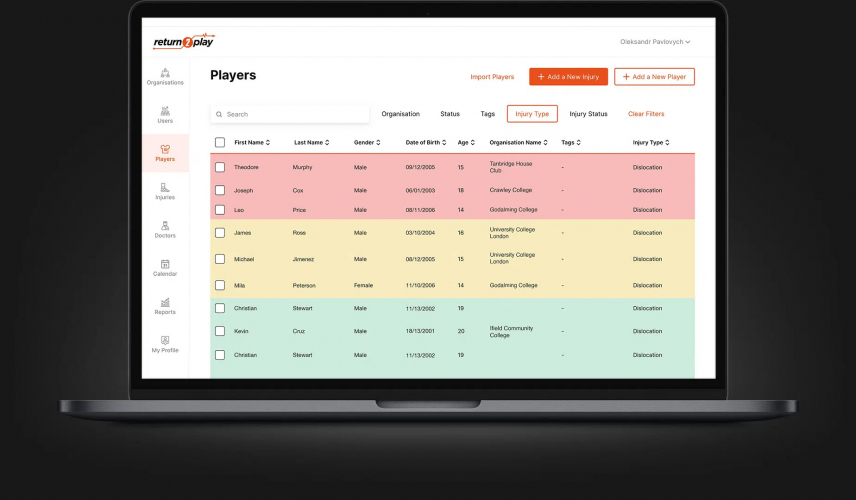Building a platform for the UK's leading sports medicine service provider screenshot 1