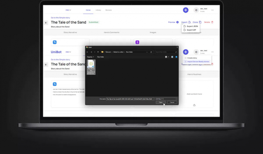 Redesign and Improvement of Web Platform for Content Creation and Management screenshot 1