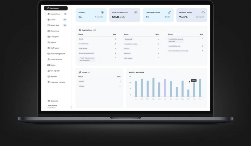 Development of the financial operations automation app for a leading loan company screenshot 1