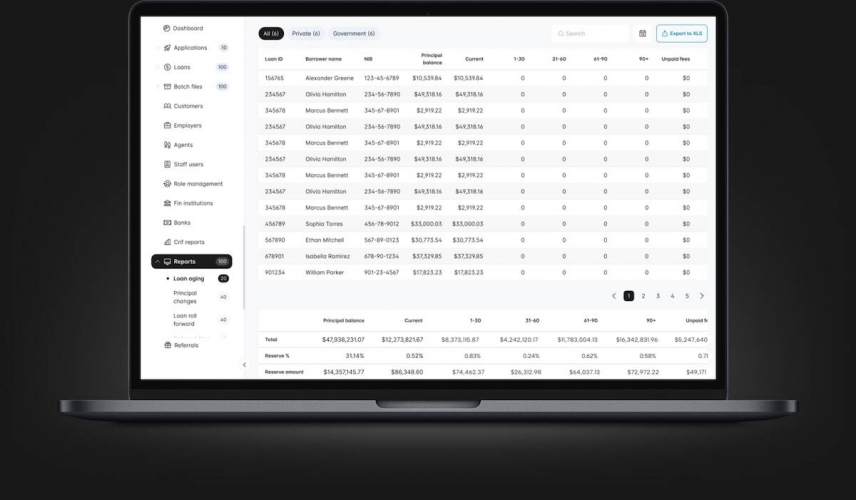 Development of the financial operations automation app for a leading loan company screenshot 2
