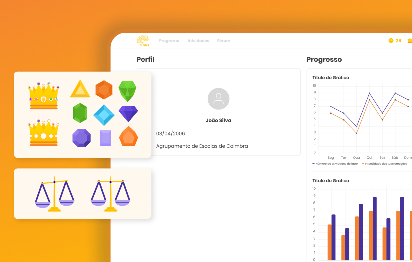 SMS - Sucesso, Mente e Saúde Mental health app for youth screenshot 1