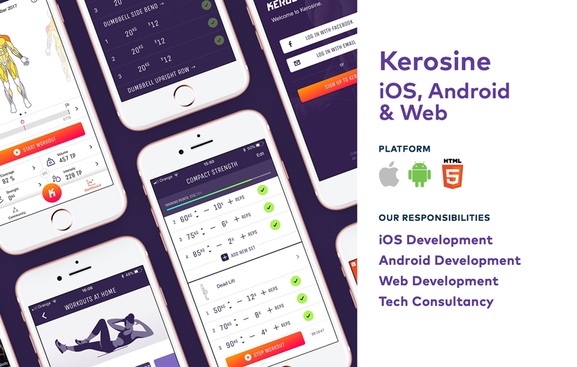 Kerosine Web iOS & Android App screenshot 1