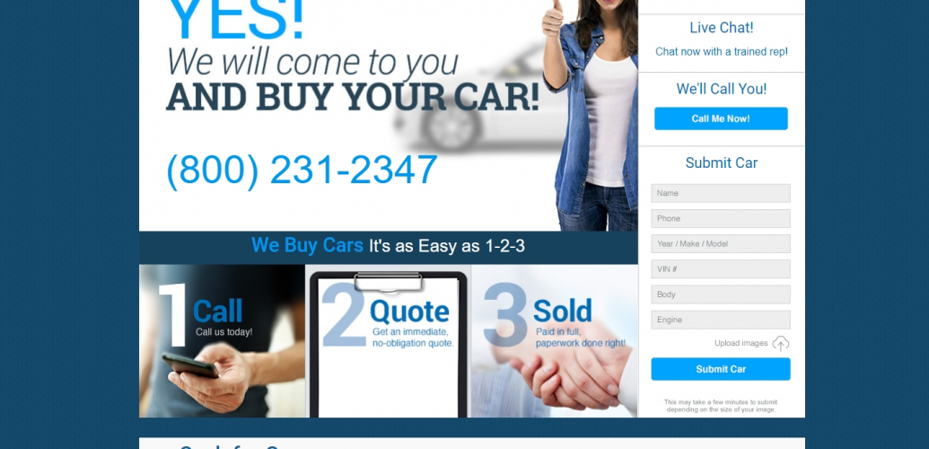 webuycars.com screenshot 1