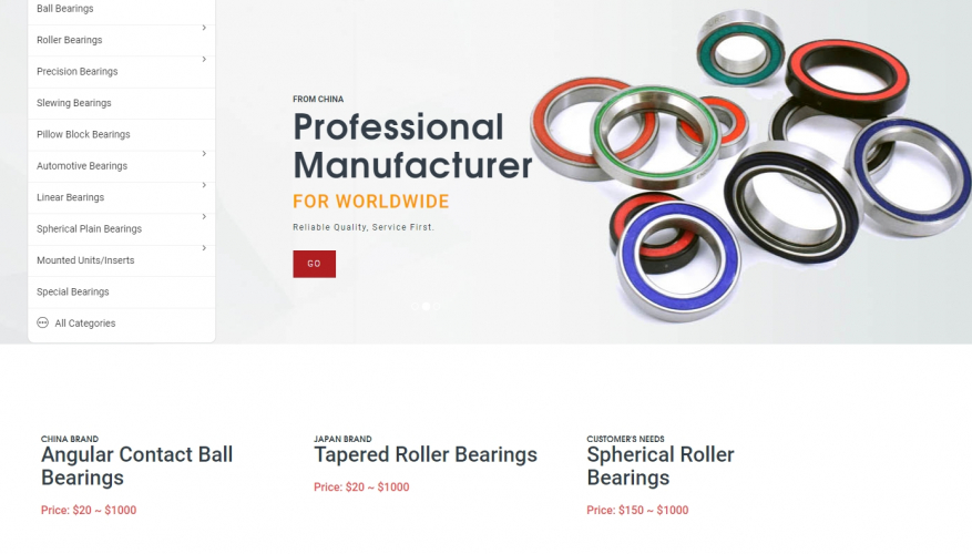 tradebearings.com screenshot 1