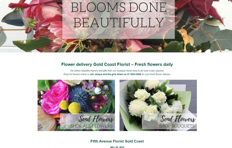 fifthavenueflorist.com.au screenshot 1