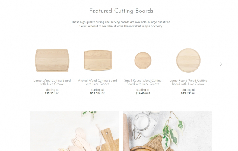 bulkcuttingboards.com screenshot 1