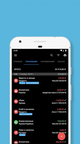 Bluecoins — financial application screenshot 3