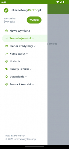 InternetowyKantor — Currency converter screenshot 1