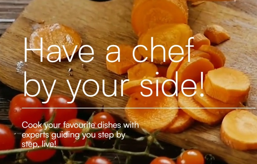 Website for an on demand cooking coaching service screenshot 1