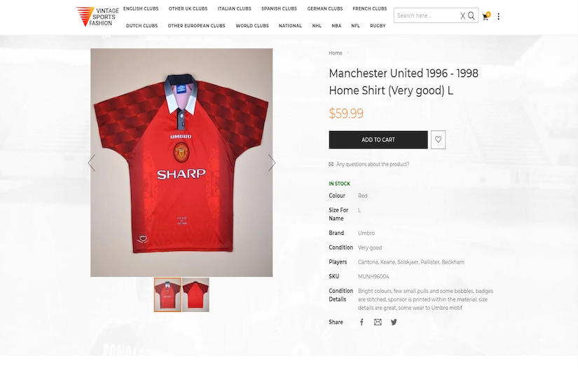 Vintage Sports Fashion screenshot 1