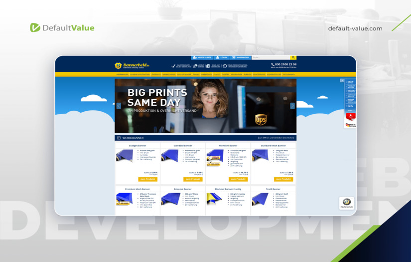 Complex multi-shop Magento 2 system for printing screenshot 1