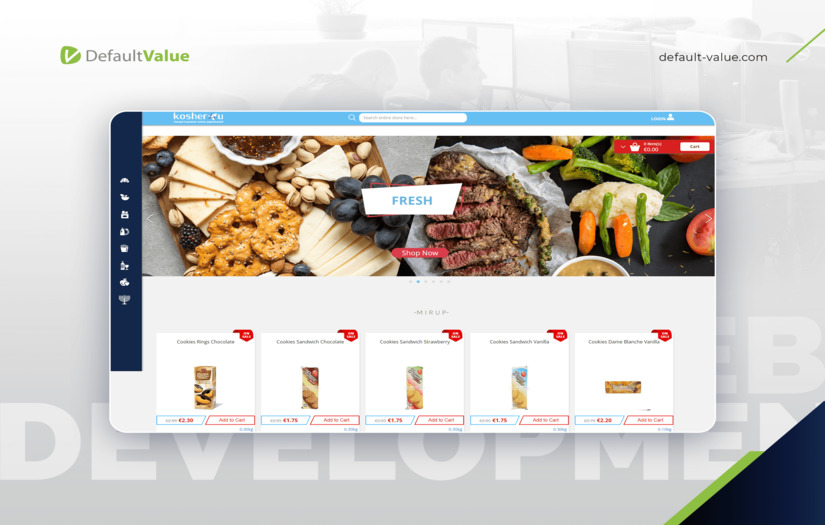 Belgian online kosher supermarket screenshot 1