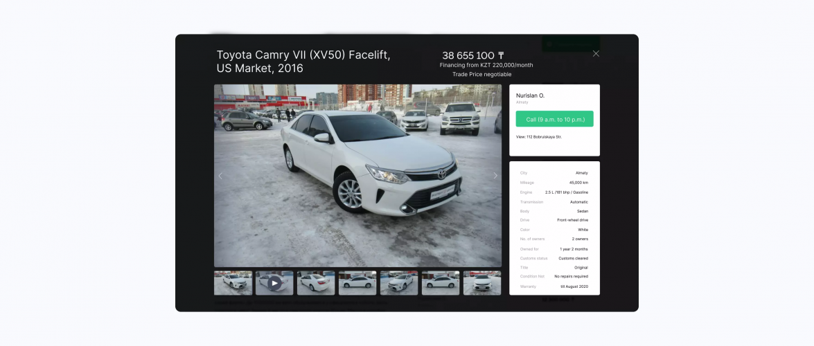 Kazakhstan's #1 car classifieds platform from Scratch screenshot 1
