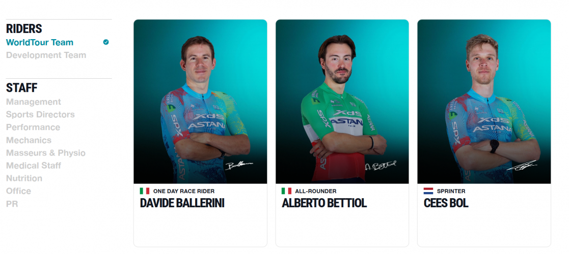 Top-5 UCI WorldTour Team's Corporate Website screenshot 2