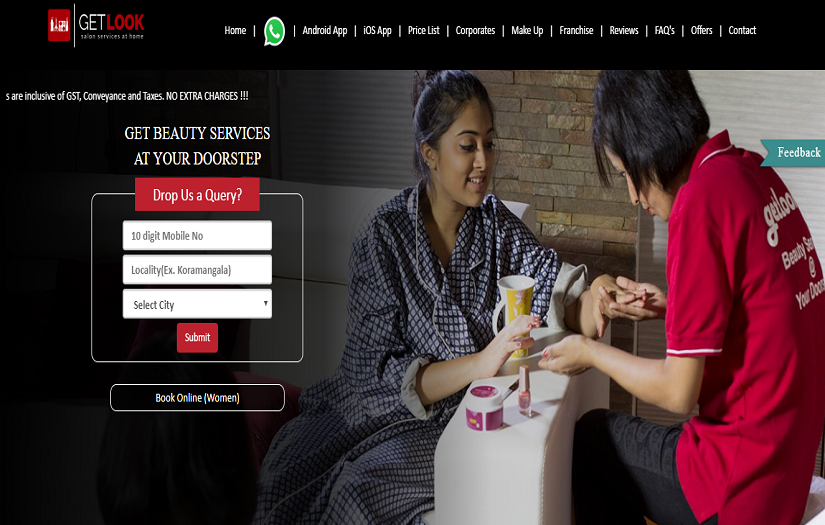 GetLook - Professional Salon and Beauty Services @home screenshot 1