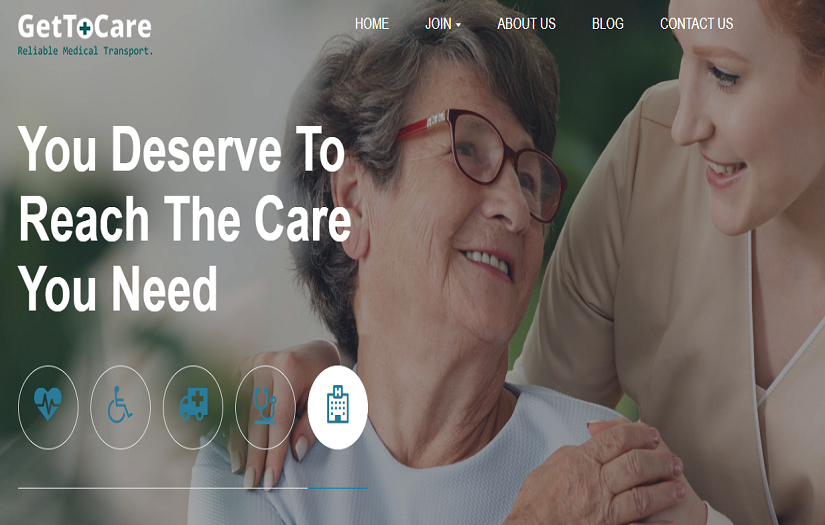 Get To Care - Medical Transportation Service - Web App and Mobile Application screenshot 1