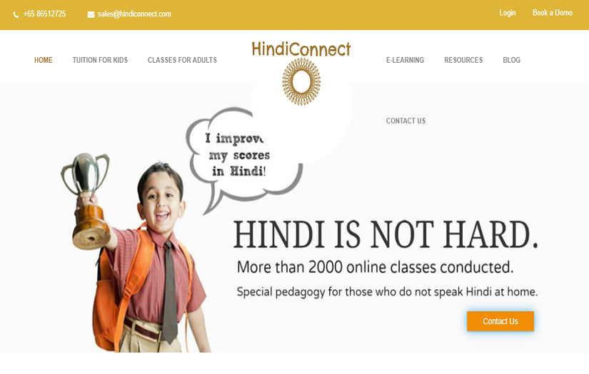 Hindi Connect - Online Language Learning Site screenshot 1